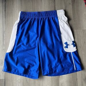 Under Armour Men’s Royal Blue Athletic Shorts with White Panels